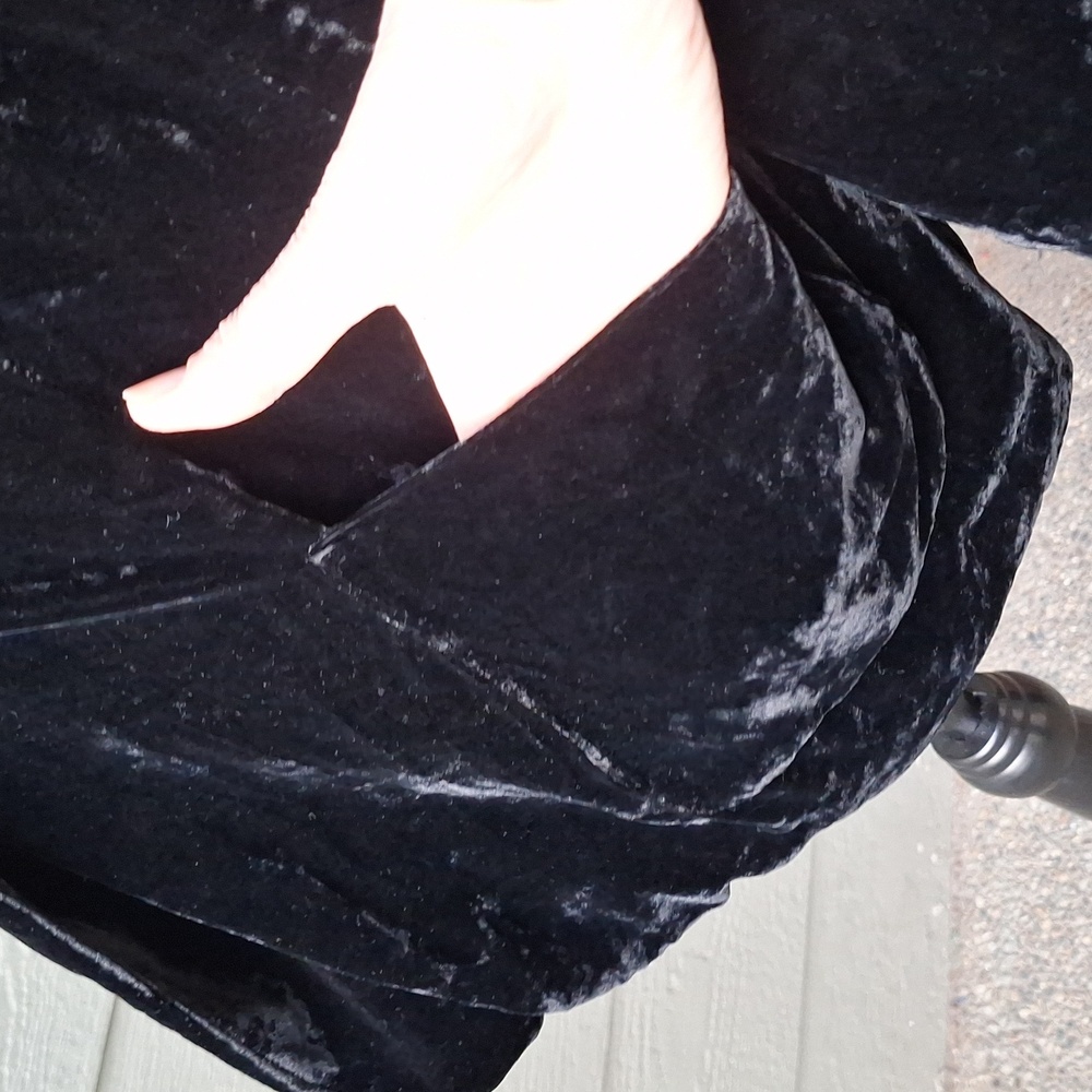J. Jill Silk Blend Velour Blazer Size XL Black - Picture 10 of 14
